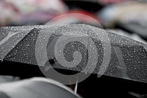 Rain umbrella with rain drops