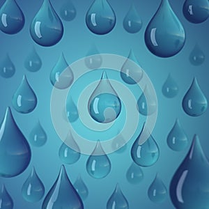 Rain water drop blue