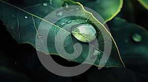 rain water drop leaf