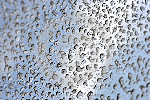 Rain Water Drops on a Glass Window