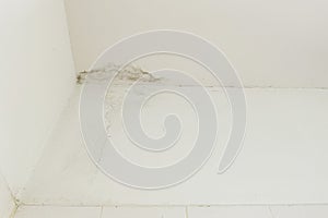 Rain water leaks on the ceiling causing damage, tiles and gypsum board