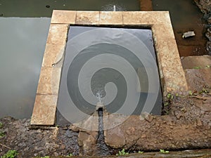 Rain water storage tanks on hills