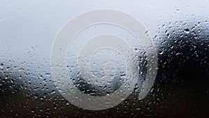 Rain wet window detail photo