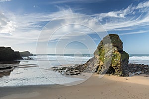 After the rain, Whipsiderry Beach, North Cornwall