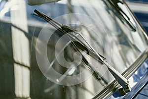 Rain wiper windshield vintage car