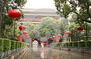 Rain in Xian, China