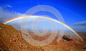 Rainbow in baja california, mexico photo