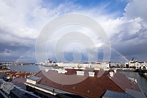 rainbow above Budapest