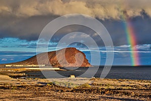 The Rainbow above Montana roja, Tenerife, Canary Islands photo