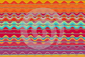 Rainbow abstract background and psychedelic pattern. Fantasy colorful horizontal wavy lines