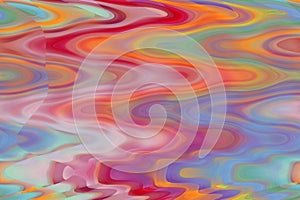 Rainbow abstract background and psychedelic pattern. Fantasy colorful waves