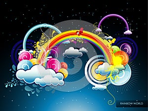 Rainbow abstract illustration