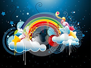 Rainbow abstract illustration