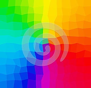 Rainbow abstract mosaic low polygon backrgound in spectrum, rain