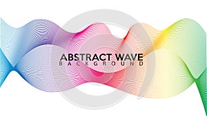 Rainbow Abstract Wave Line Background Design Vector, Spectrum Frame Concept, White Background, Colorful Spectrum Audio Design