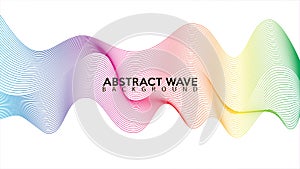 Rainbow Abstract Wave Line Background Design Vector, Spectrum Frame Concept, White Background, Colorful Spectrum Audio Design