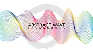 Rainbow Abstract Wave Line Background Design Vector, Spectrum Frame Concept, White Background, Colorful Spectrum Audio Design