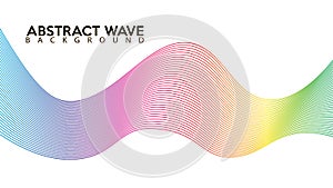 Rainbow Abstract Wave Line Background Design Vector, Spectrum Frame Concept, White Background, Colorful Spectrum Audio Design