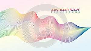Rainbow Abstract Wave Line Background Design Vector, Spectrum Frame Concept, White Background, Colorful Spectrum Audio Design