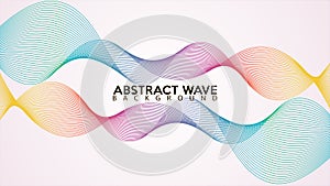 Rainbow Abstract Wave Line Background Design Vector, Spectrum Frame Concept, White Background, Colorful Spectrum Audio Design