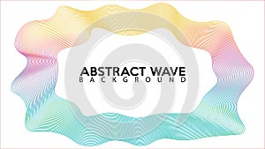 Rainbow Abstract Wave Line Background Design Vector, Spectrum Frame Concept, White Background, Colorful Spectrum Audio Design