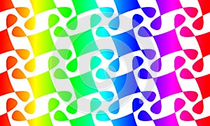 Rainbow Abstract Windmill Seamless Pattern