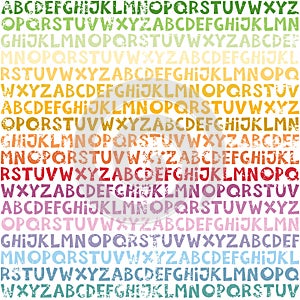 Rainbow alphabet seamless pattern