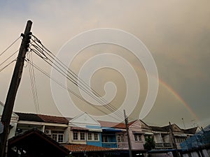 Rainbow appear on evening