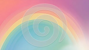 Rainbow Arc in Dreamy Pastel Style. AI Generated
