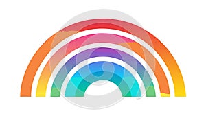Rainbow Arch Vector Illustration, Vibrant Gradient Design, vector design Generative AI