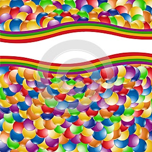 Rainbow background color ball