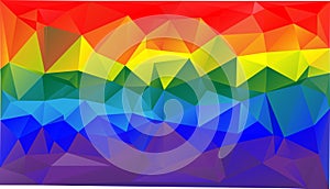 rainbow background consisting of colored triangles