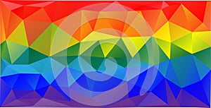 rainbow background consisting of colored triangles