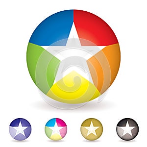 Rainbow ball icon