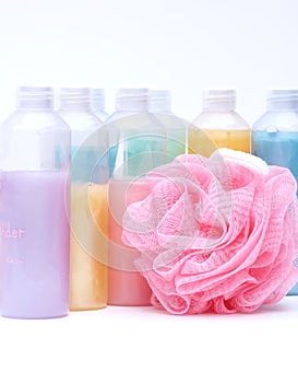 Rainbow of bath supplies