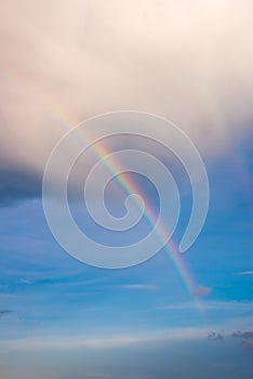 Rainbow below cloud base
