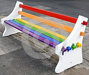 Rainbow bench, Ramsey, Isle of Man