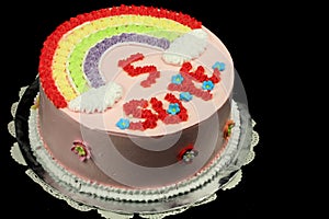 Rainbow birthday cake