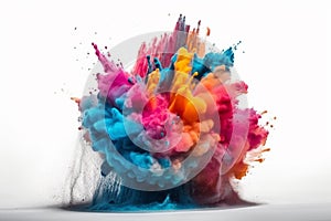 Rainbow Blast: A Burst of Creativity and Color. Ai generated