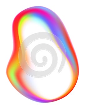 Rainbow Blob Shape Color Gradient