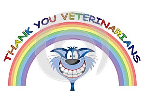 Rainbow symbol of support for veterinarians photo