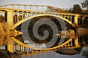 Rainbow Bridge on Lake Natoma at Sunset