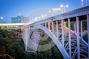 Steel structure of rainbow bridge in Niagara Falls