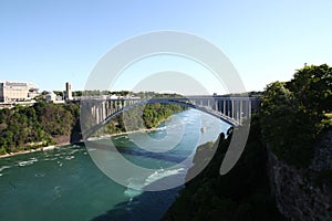 Rainbow Bridge Niagara Falls in New York, USA