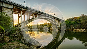 Rainbow Bridge at Sunset in Folsom, CA