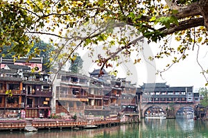 Rainbow Bridge on the Tuojiang River, Fenghuang ancient town, China