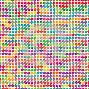 Rainbow Bright Color Stars Fabric Vector Background Pattern Texture