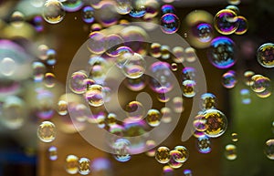 Rainbow bubbles in detail