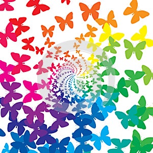 Rainbow butterflies