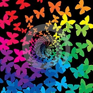 Rainbow butterflies